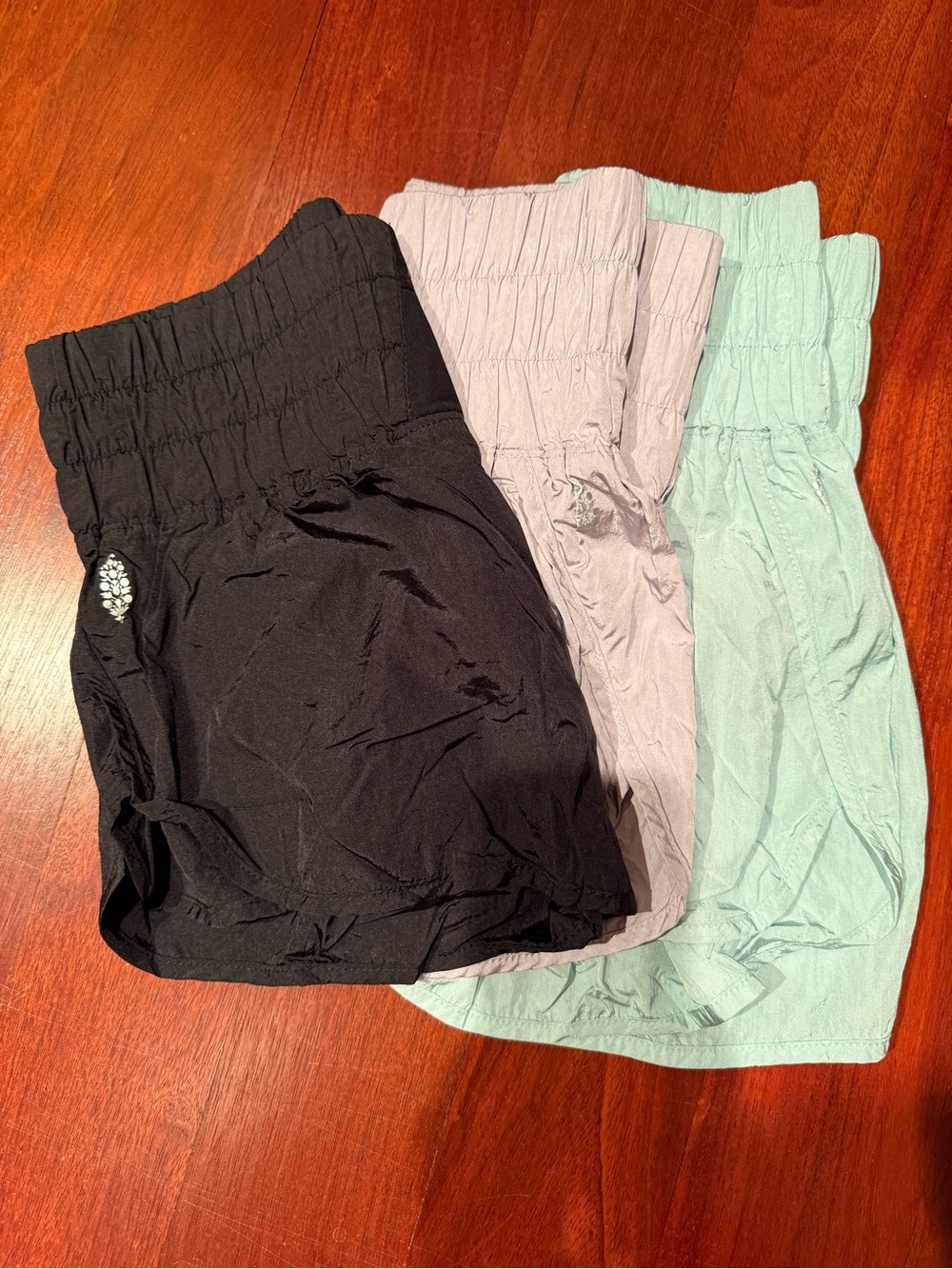 Free People Women’s Athletic Shorts - Black, Light Purple, Mint
